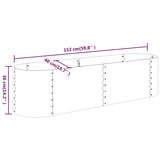  Povišena vrtna gredica od pocinčanog čelika 152 x 40 x 36 cm antracit | Eponuda.com