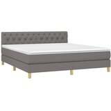  box spring s madracem LED tamnosivi 160x200 cm tkanina | shoptok.hr