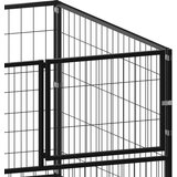 vidaXL kavez za pse crni 200 x 100 x 70 cm čelični | shoptok.hr