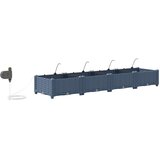  Vrtna saksija 4 pcs Sivi 160 x 40 x 22 cm Plastika | Eponuda.ba