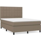  Box spring postelja z vzmetnico taupe 140x200 cm blago, (20894080) | Shoptok.si