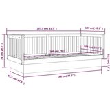  Dnevna postelja 100x200 cm trdna borovina, (20725227) | Shoptok.si