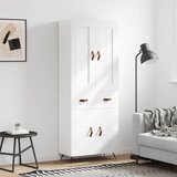 Visoka komoda bijela 69,5x34x180 cm konstruirano drvo Cijene