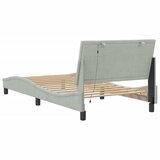  Okvir kreveta s LED-om bez madraca Hanko svjetlosivi 100x200 cm baršunasti | Eponuda.ba