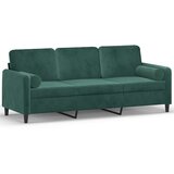 Maison Chic kavč - Sofa - Kanape trosed z okrasnimi blazinami temno zelen 180 cm žamet, (21727694) | Shoptok.si