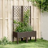 Furnova Cvetlično korito z oporno mrežo rjavo 80x40x142 cm PP, (21920776) Cene