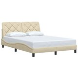Maison Chic Posteljni okvir - Dvoposteljna postelja - Zakonska postelja brez vzmetnice krem 120x200 cm blago-J12168, (21772997) | Shoptok.si