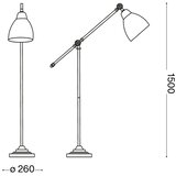 Ideal Lux - Stojeća lampa NEWTON 1xE27/42W/230V sjajni hrom | Eponuda.com