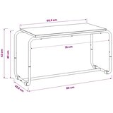  TV stalak 80 x 35.5 x 42 cm Hrast artisan Konstruirano drvo - Hrast artisan 80 x 35.5 x 42 cm | shoptok.hr