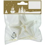  Okrasne zvezde z bleščicami (Ø 7,5 cm, bela, 6 kosov) | Shoptok.si