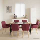  Trpezarijske stolice 6 pcs Tkanina Vinska crvena | Eponuda.com