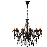  Luster s perlama crni 12 žarulja E14 | shoptok.hr
