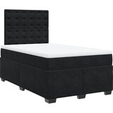  The Living Store Box spring postelja z vzmetnico črna 120x200 cm žamet - Box Spring Postelja, (21488330) | Shoptok.si