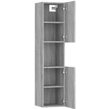 vidaXL Kopalniška omarica siva sonoma 30x30x130 cm konstruiran les | Shoptok.si