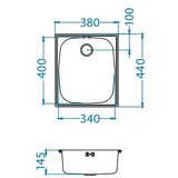 Alveus ugradbeni sudoper basic 10 (d x š x v: 44 x 38 x 13,8 cm) | shoptok.hr