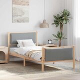vidaXL Krevetna konstrukcija Svijetlo siva 100 x 200 cm tkanina Cijene