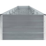  Povišena vrtna gredica od pocinčanog čelika 600x80x45 cm siva | shoptok.hr