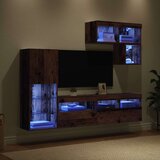 TV stenske enote z LED lučmi 6 pcs Star les Konstruiran les, (5000112859) | Shoptok.si