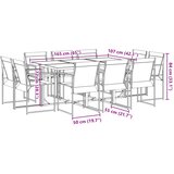  11-dijelni vrtni blagovaonski set crni od tekstilena | Eponuda.com