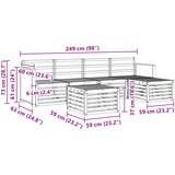  Set vanjskih sofa 6 kom. Prirodna | shoptok.hr
