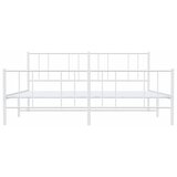  Metalni okvir kreveta uzglavlje i podnožje bijeli 193x203 cm | Eponuda.com