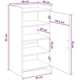  Ormar za cipele s pohranom Dimljeni hrast 48 x 36 x 92 cm | shoptok.hr