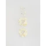GIRLS` HAIR ELASTICS & HAIR-CLIP - krem