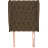  Uzglavlje s ušima tamnosmeđe 83 x 23 x 118/128 cm od tkanine | shoptok.hr