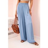 Kesi Włoski Women's viscose trousers wide with elastic waistband denim | Shoptok.si