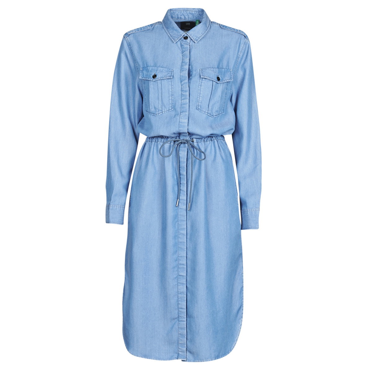 G-star Raw Dolge obleke Rovic maxi shirt dress ls Modra Cene