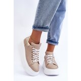 Boto Women's Leather Platform Sport Shoes Beige Lemar 10150 | Shoptok.si