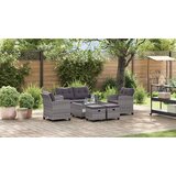  6-dijelni set vrtnih sofa od poliratana s jastucima tamnosivi | shoptok.hr
