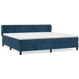  Krevet s oprugama i madracem tamnoplavi 200x200 cm baršunasti | shoptok.hr
