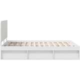  Krevetna konstrukcija Bijelo 140 x 190 cm Čvrsto borovo drvo | shoptok.hr
