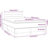  Krevet s oprugama i madracem svjetlosivi 120x190 cm od tkanine | shoptok.hr