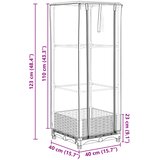  Povišena gredica s pokrovom za staklenik 40 x 40 x 123 cm | Eponuda.com