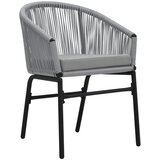  3-dijelni bistro set od PE ratana s jastucima sivi | shoptok.hr