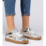 Gemre Silver patent leather women's sneakers Keyla | shoptok.hr