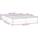  Okvir za krevet bez madraca crni 140 x 190 cm od tkanine | shoptok.hr