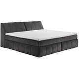 MID.YOU POSTELJA BOXSPRING 200 cm x 240 cm , tekstil, leseni material siva | Shoptok.si