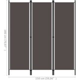 Sobna pregrada s 3 panela antracit 150 x 180 cm | Eponuda.com