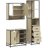  3-dijelni set kupaonskog namještaja boja hrasta sonome drveni | shoptok.hr