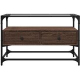 TV ormarić sa staklenom površinom boja hrasta 80x35x51 cm drvo | Eponuda.ba