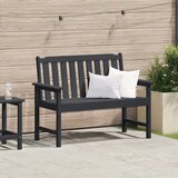 vidaXL vrtna klupa Crna 120 cm HDPE | shoptok.hr