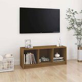 vidaXL TV omarica medeno rjava 104x33x41 cm trdna borovina | Shoptok.si