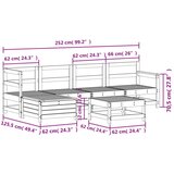  6-dijelni set vrtnih sofa bijeli od masivne borovine | shoptok.hr