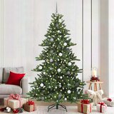  Umjetno božićno drvce s nogom Zelena 210 cm PVC i čelik | shoptok.hr