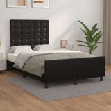  Za krevet s uzglavljem crni 120 x 200 cm od umjetne kože Cijene