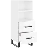  Komoda sjajna bijela 34,5 x 34 x 90 cm od konstruiranog drva | shoptok.hr