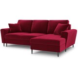 Cosmopolitan Design Crvena baršunasti sklopiva/s prostorom za odlaganje kutna garnitura (s desnim kutom/s ležaljkom) Kyoto – | shoptok.hr